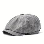 1pc mens linen breathable flat cap gatsby newsboy hats for summer