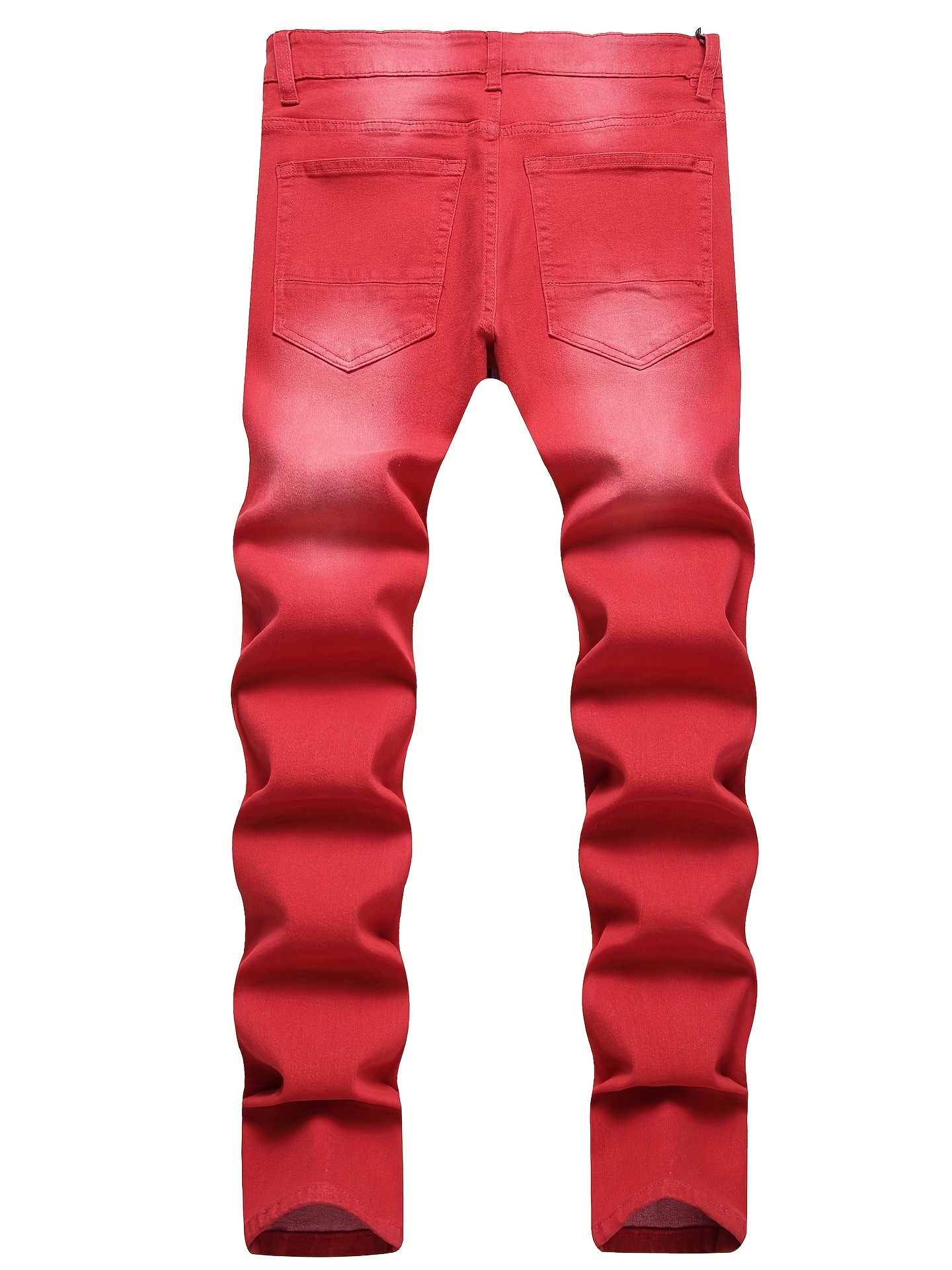 Red Leather Pants Men - Slim Fit Colored Pants