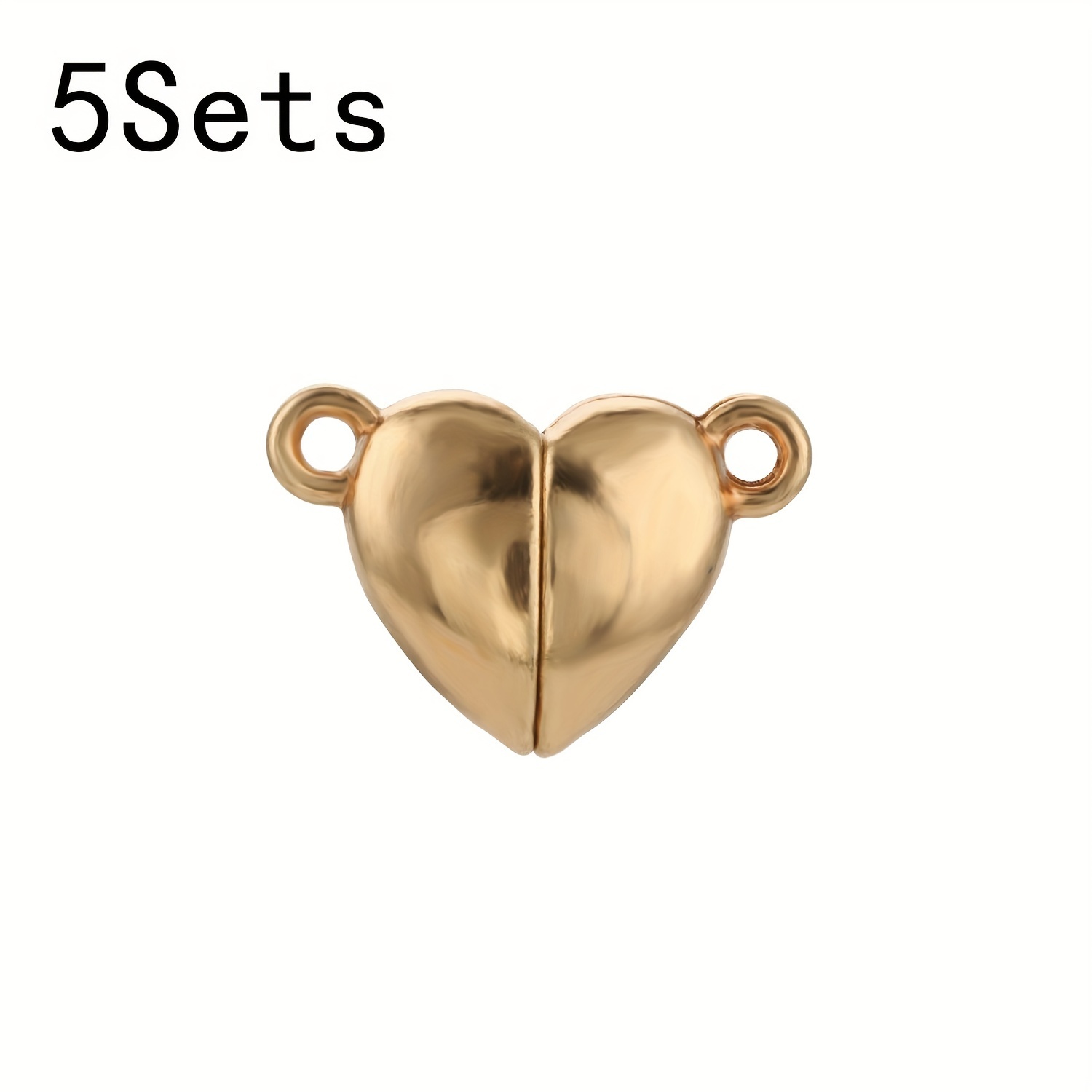 Love Heart Shaped Magnetic Connected Clasps Beads Charms - Temu