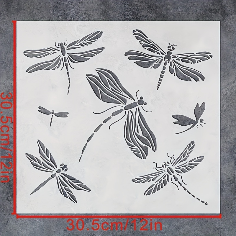 Dragonfly Stencils Insect Insect Stencils Reusable Mylar - Temu