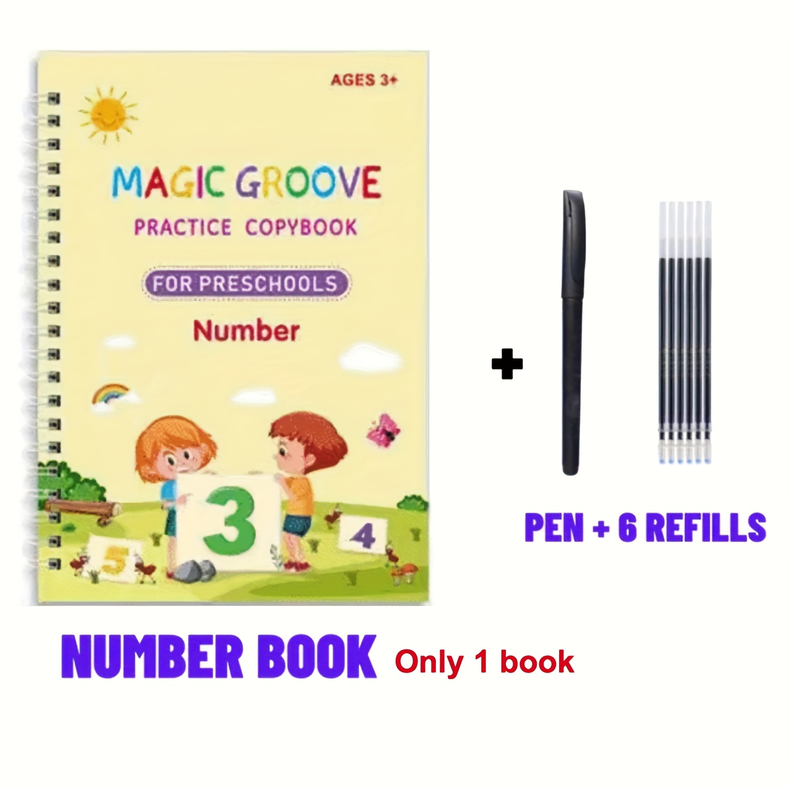 Practice Copybook Groove Calligraphy Handwriting Workbook Set for  Preschoolers