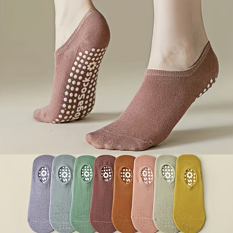 Calcetines de yoga antideslizantes con agarres para pilates, ballet,  barras, descalzos, calcetines antideslizantes para hospitales para mujeres  y