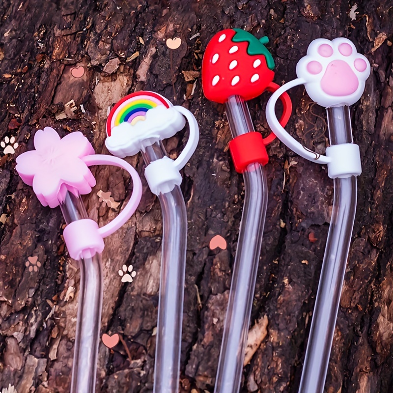 1piece Cartoon Cow Shaped Straw Cover, Straw Cap, Reusable Silicone Splash  Cover, Dust Plug, 7-8mm Straw Sealing Decoration Tool - AliExpress