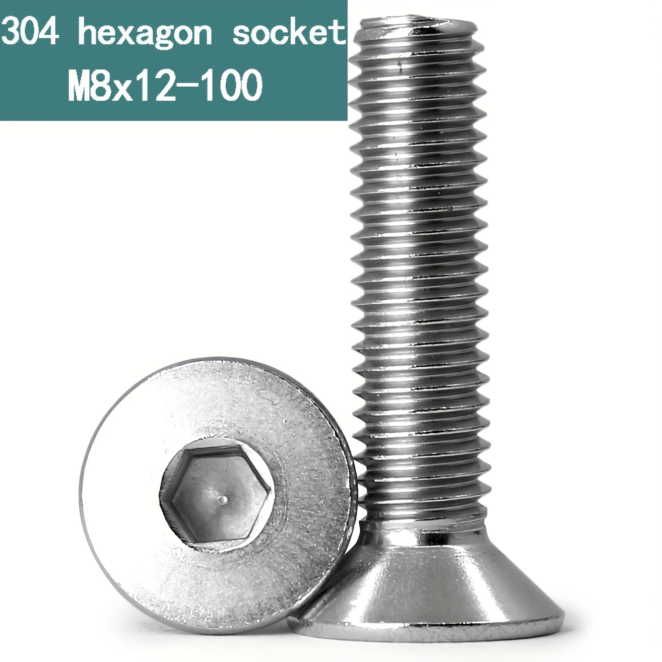 M8 25 Flat Head Socket Head Cap Screw Stainless Steel A2 70 Din 7991  Socket Head Drive Full Thread Machine Thread Save Money On Temu Temu  Portugal