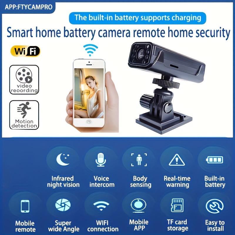 Wireless Mini camera for mobile phone app- Smart Wifi Cam-FtyCamPro remote  control