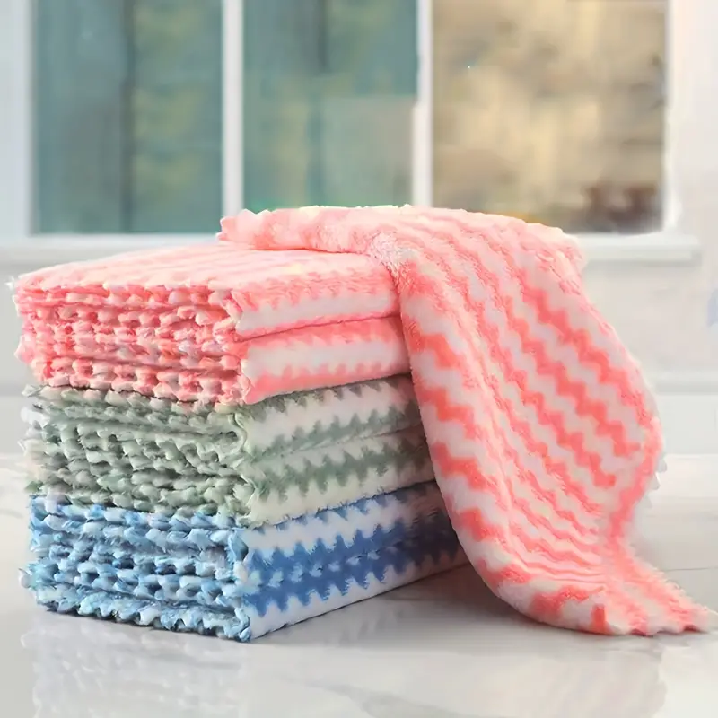 Soft & Absorbent Kitchen Dish Cloths - Reusable, Machine Washable Coral  Fleece Microfiber Towels For Kitchen, Bathroom, Car & Window, For  Hotel/restaurant/commercial - Temu