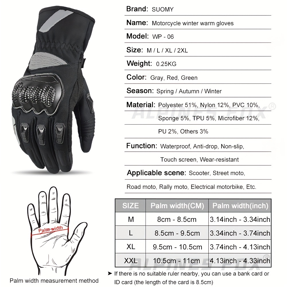 1 Paio Di Guanti Touch Screen, Guanti Da Moto Invernali E Estivi,  Attrezzatura Protettiva Per Moto Da Motocross, Guanti Da Corsa - Temu Italy