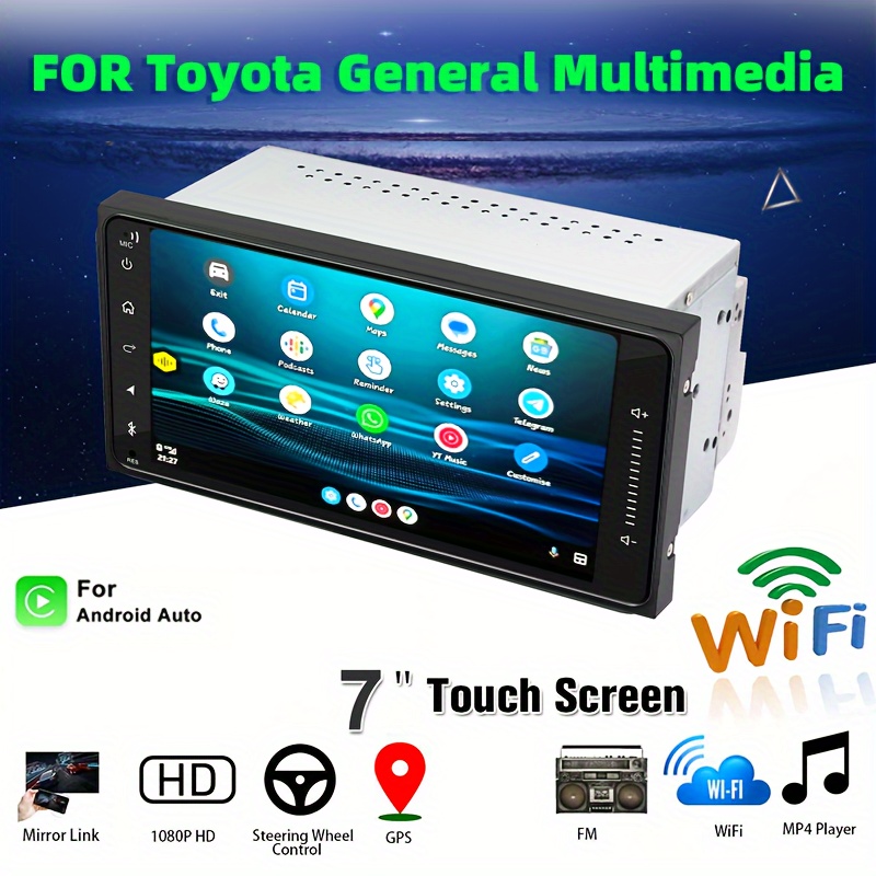 Universal 7inch 2+32GB FM Am GPS Aux DSP RDS Android Auto Carplay Stereo  Multimedia 1 DIN Car Radio Player - China Car Video Player, USB