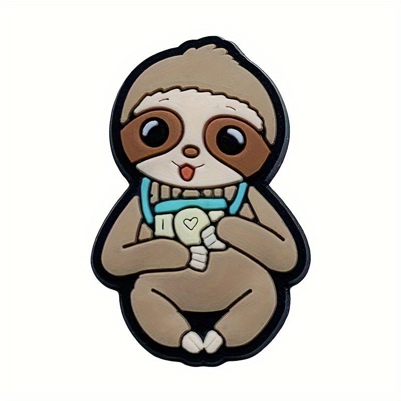 4/6/10/12pcs Sloth Series Kawaii Cartoon Shoes Charms for Clogs Sandals Decoration, Shoes DIY Accessories,Temu