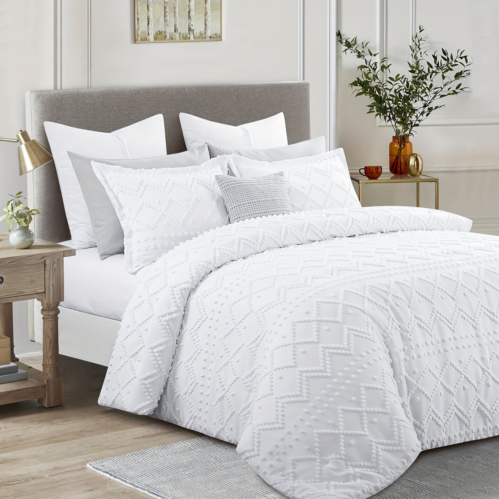 Jacquard Boho Soft Lightweight Bedding Comforter Set Season - Temu