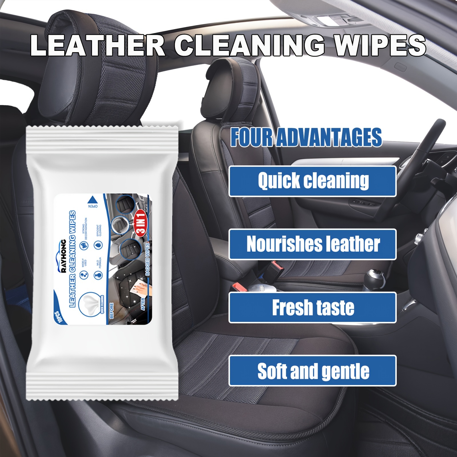 Car Wipes Cleaning Windshield Pu Leather Maintenance Car - Temu