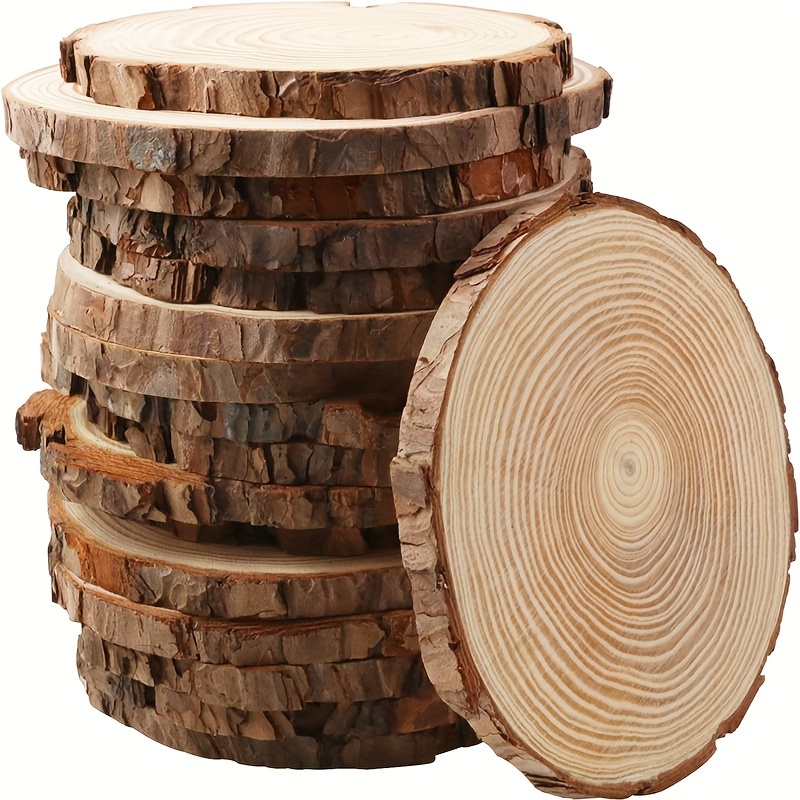 6 Pcs 10-12 Inch Wood Slices for Centerpieces, Wood Rounds for