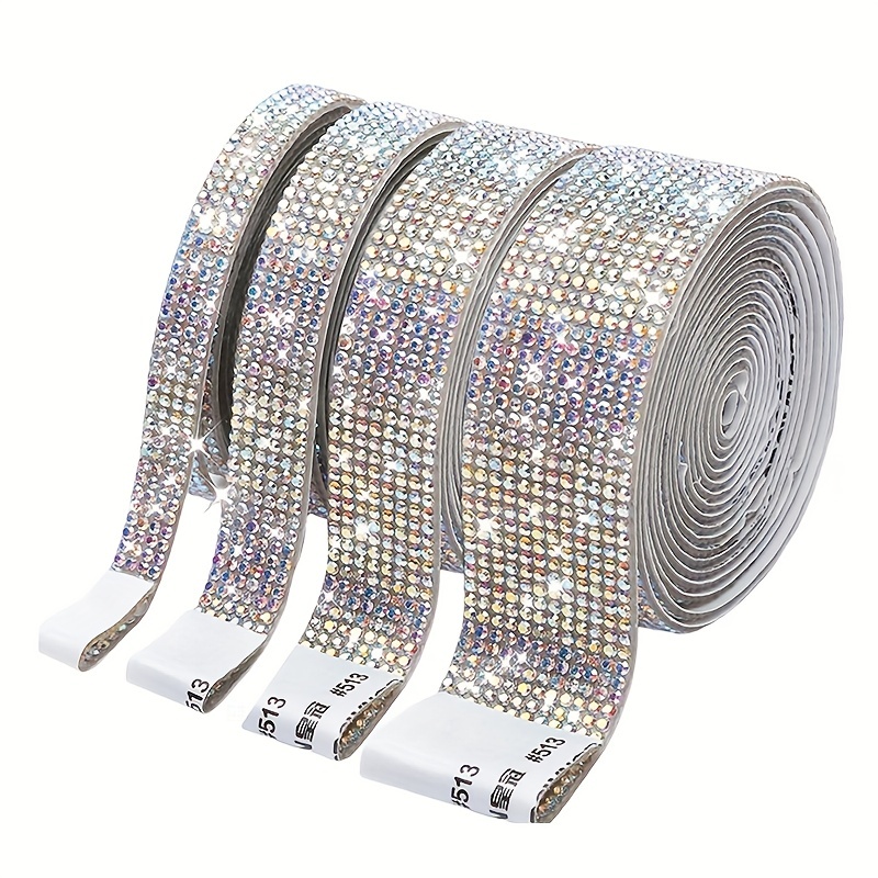 Create with Crystal Elegance! HIMIWAY Bedazzled Ribbon Tape Self Adhesive  Crystal Rhinestone Diamond Ribbon Diy Gem-Sticker Decoration 