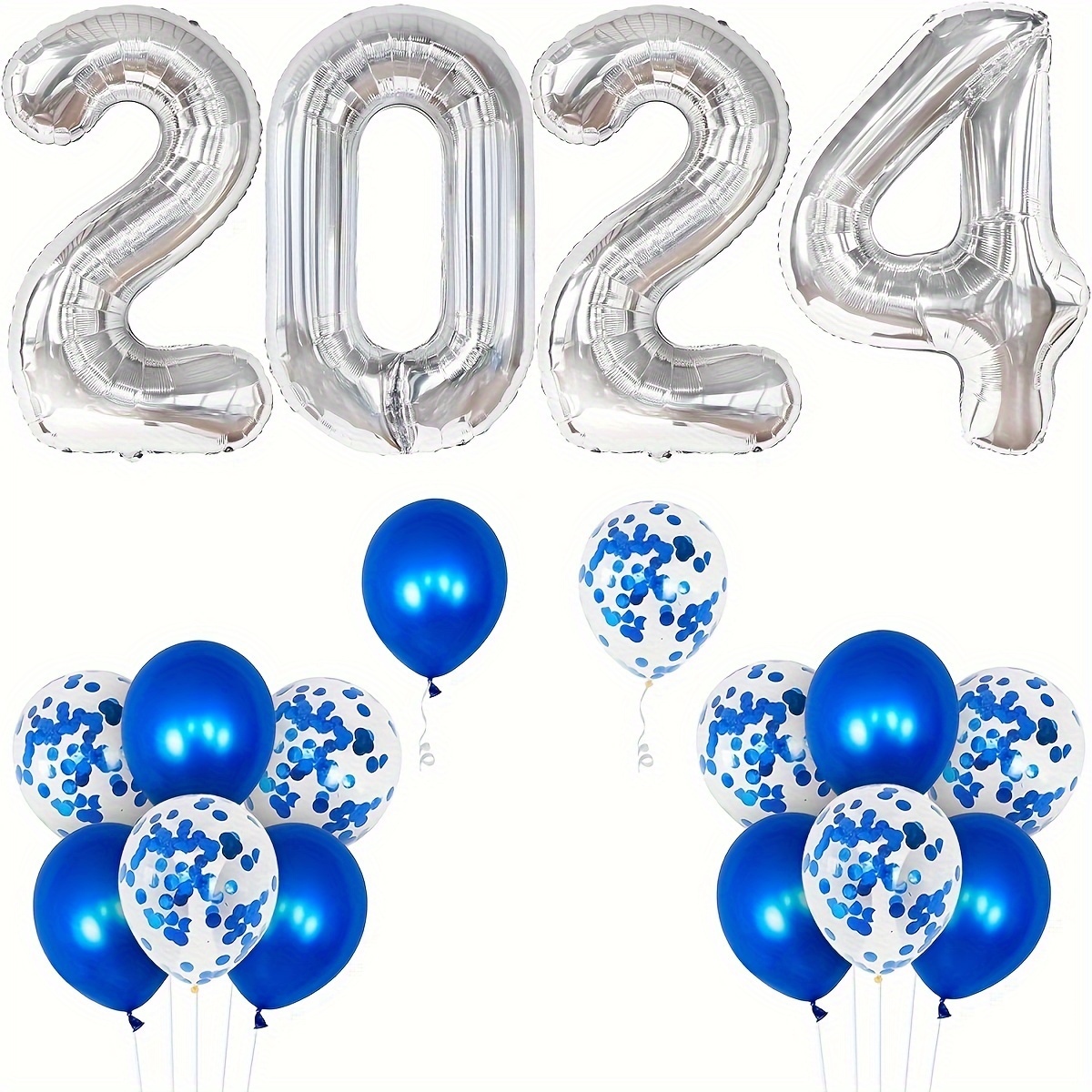 Foil Number Balloons For 2024 New Year Eve Festival Party - Temu