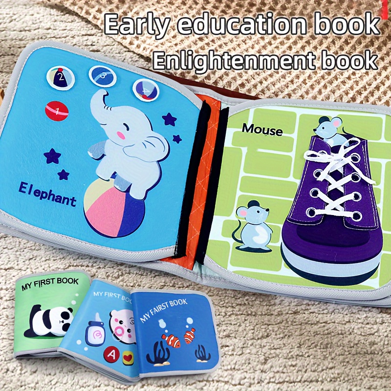 2 libros de tela suave para bebés de 0 a 3 a 6 meses de alto contraste,  sensación sensorial al tacto, juguetes para bebés de 6 a 12 meses, libro  arrugado para
