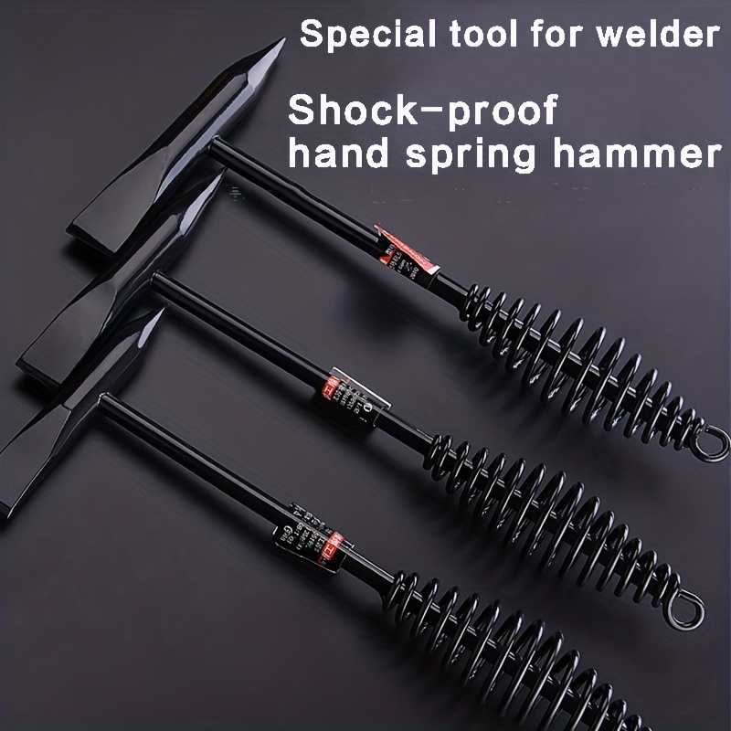 

1pc Welding Chipping Hammer With Spring Handle High-carbon Steel Rust Remover Welding Slag Hammer Welder Security Safety Hand