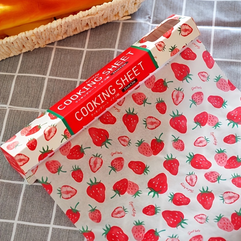 

1 Roll, Kawaii Pattern Wax Paper Sheets, Grease Resistant Baking Paper, Disposable Food Wrappers, For Sadnwich, Hamburger, Fried Chicken, And More, Kitchen Gadgets, Kitchen Stuff, Kitchen Accessories