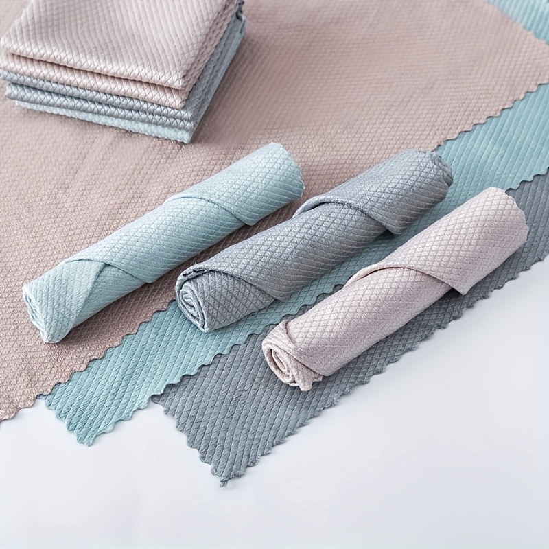 Fish Scale Rag Scouring Pad Dish Towel for Sink Kitchen Stove