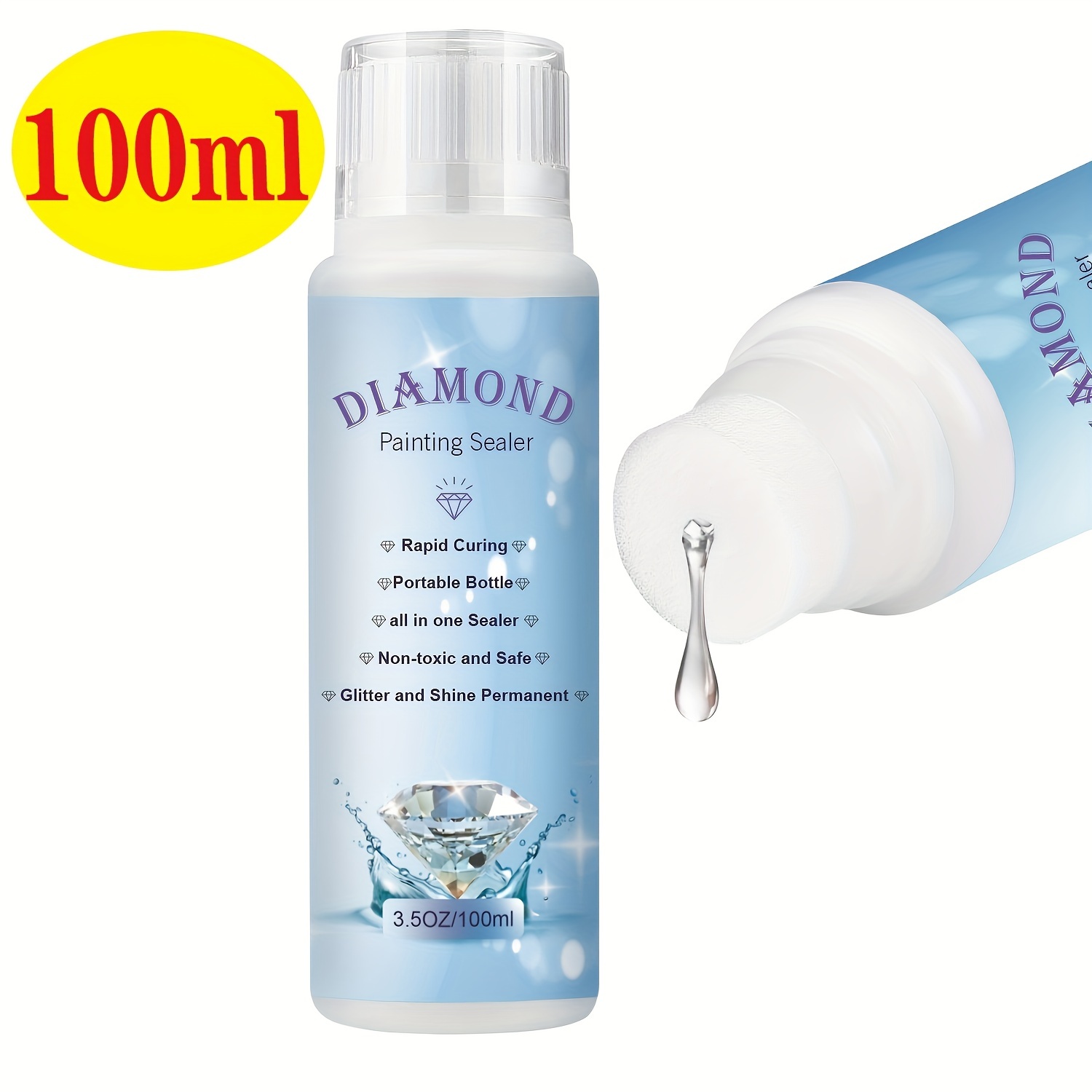 Unuast Diamond Painting Sealer Kit-4oz Diamond Painting Glue for Diamond Painting Sets, Diamond Art Glue Is used to Protect Diamond Paintings
