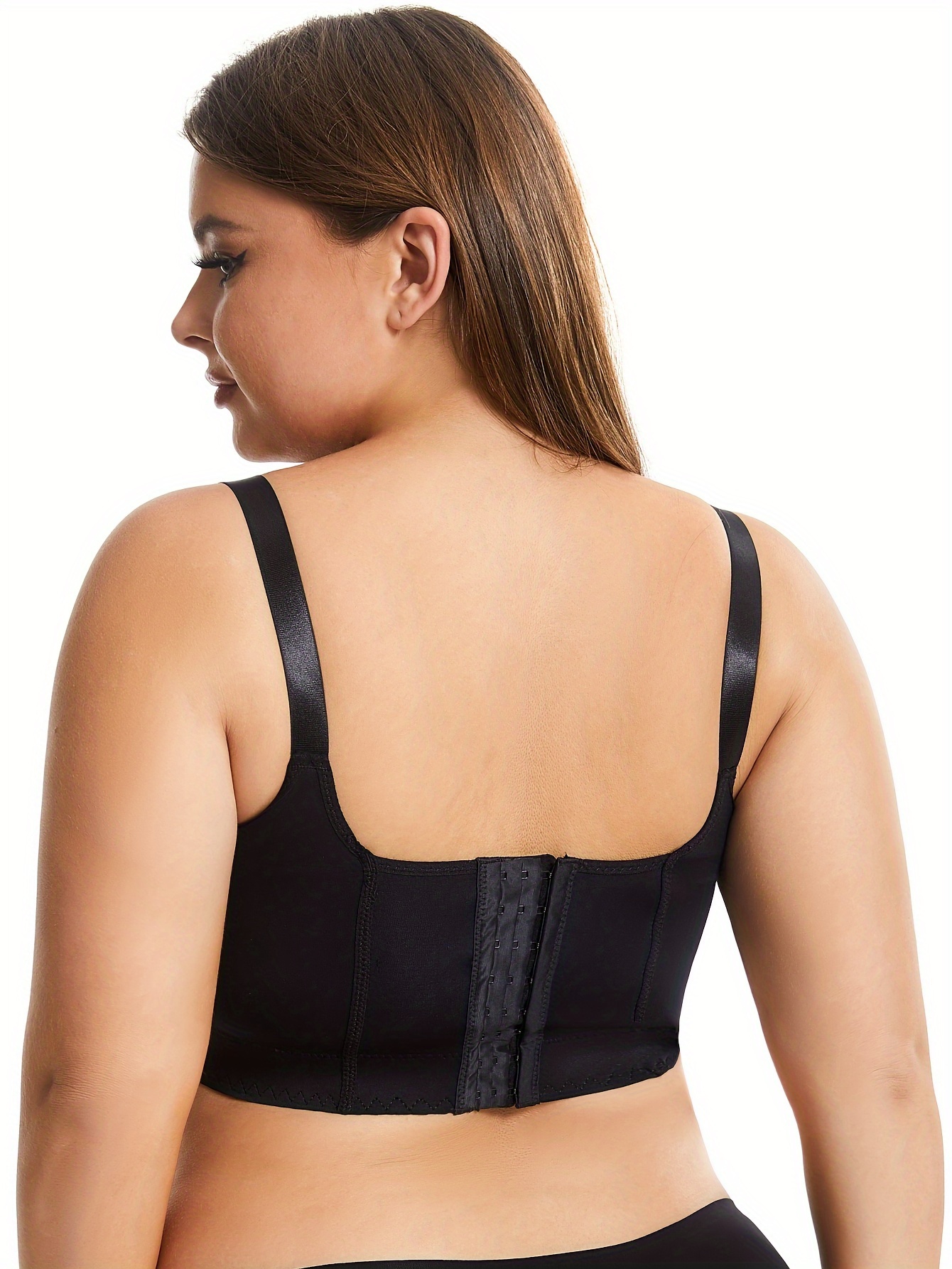  Push Up Bra For Women Underwire Plus Size Adjustable Soft  Padding Everyday Bras Black 40C