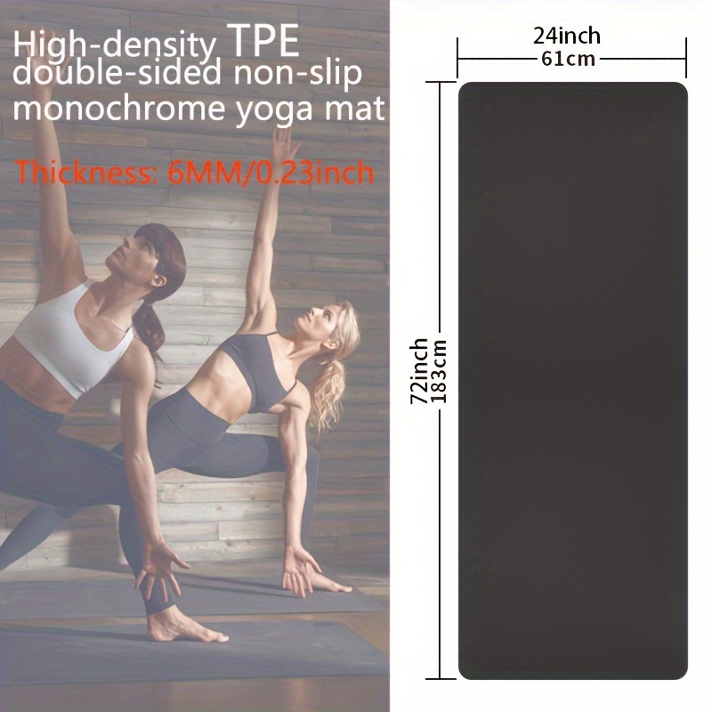 Anti-slip Yoga Mat para Exercício, TPE, Pilates, esporte, Fitness
