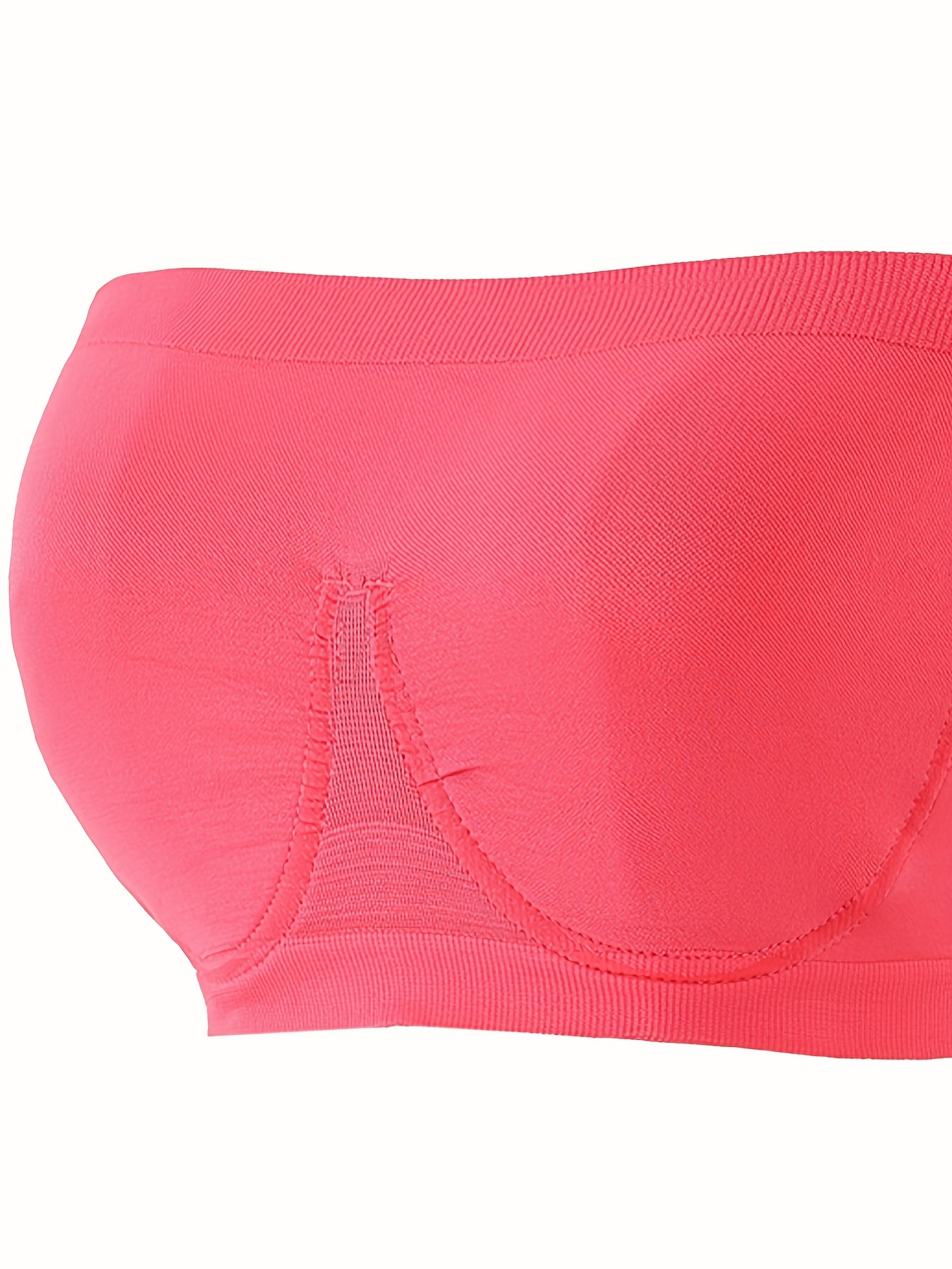 Women's Seamless Bandeau Crop Bra Front Strap Anti-slip Strip Strapless  Underwear Gathered Wipe Chest Type Anti-slip Traceless Bra Wyongtao Deals