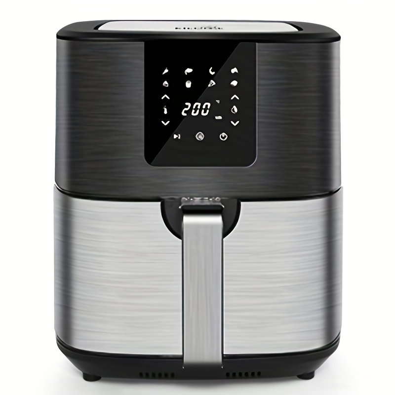 KitCook Large Air Fryer XL, 1500W 120V 6.8QT Stainless Steel Air