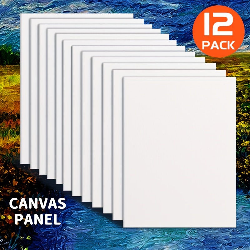 

12pcs Canvas Board Bulk (7x9in), Art Painting White Blank Canvas Panels For Oil, Acrylic, Gouache, Tempera, Flow Pouring Paint, Art Supplies For Artist, Students, Adults & Professionals