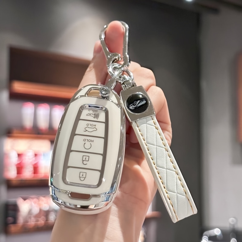 Schlüsselanhänger-Abdeckung Mit Schlüsselanhänger Für Für Palisade 2023 Für  Elantra GT Für Santa Fe Weiche TPU-Smart-Key-Hülle Voller Schutz, 5-Tasten