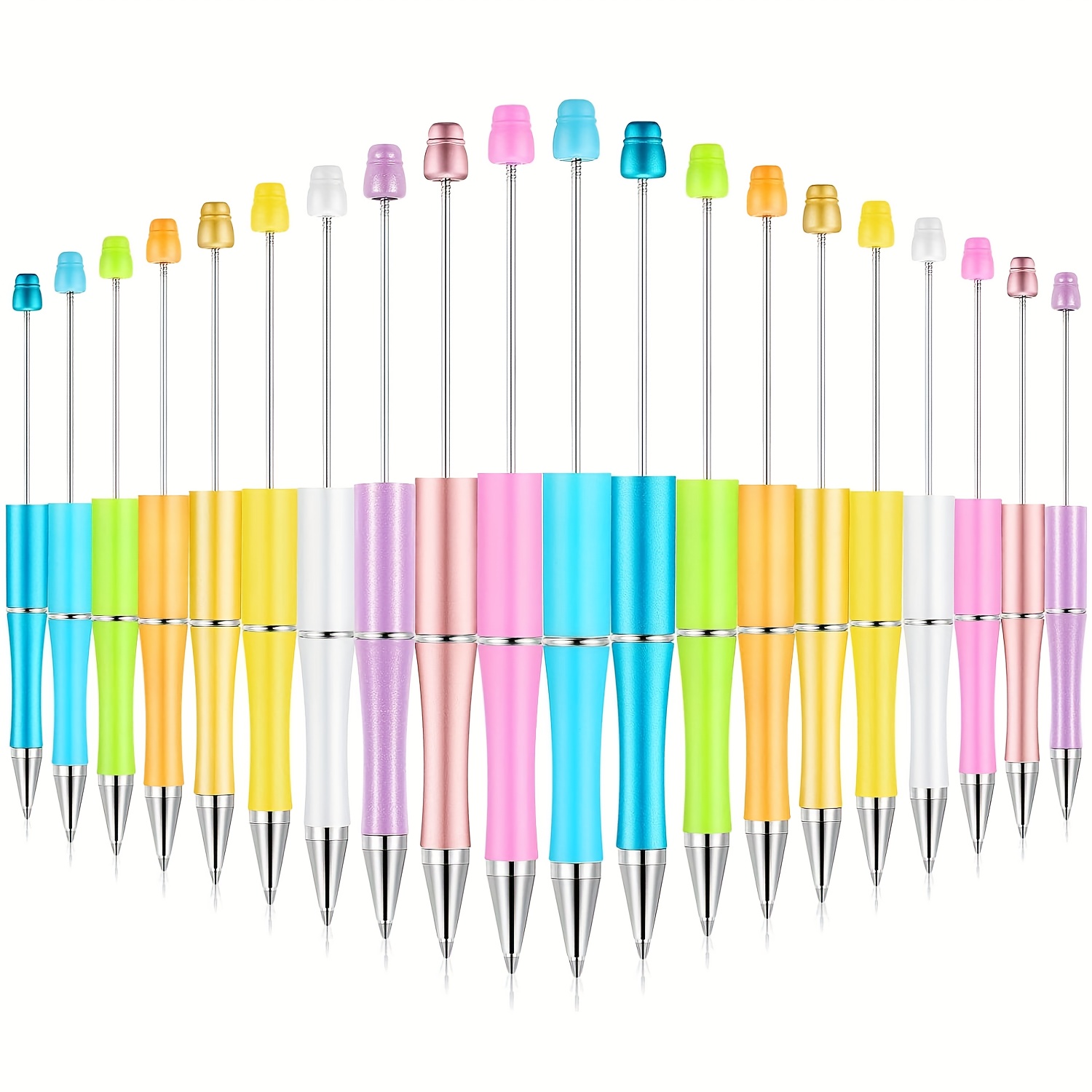 Plastic Beadable Pen Bead Ballpoint Pen Assorted Bead Pen - Temu