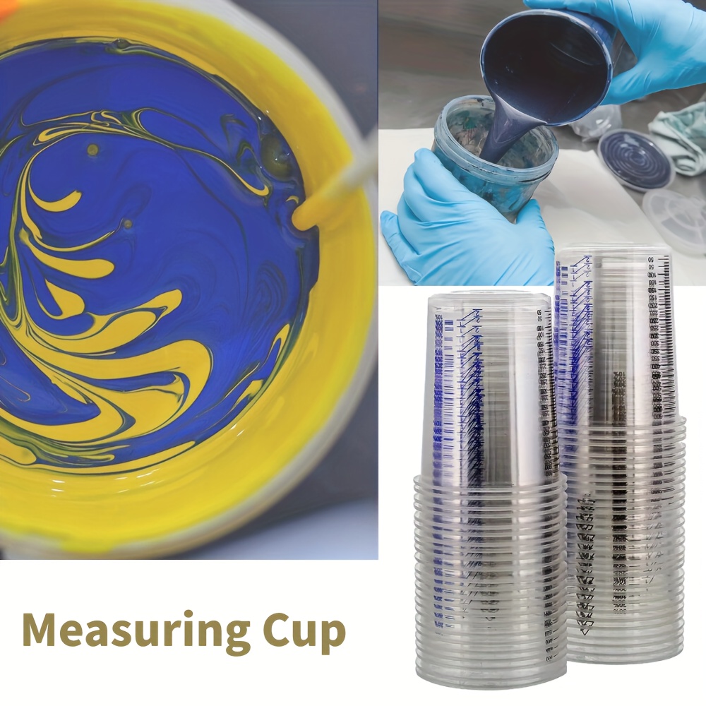 Disposable Plastic Paint Mixing Cups With Scale Mixing - Temu