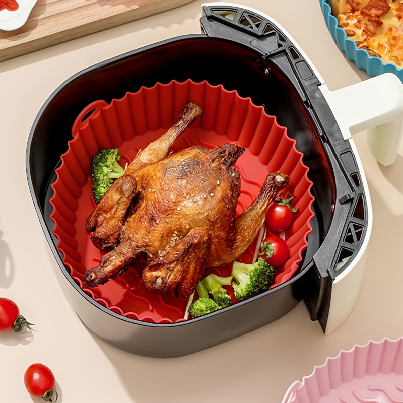 Airfryer Grill Pot Tray Bakeware Pan Air Fryer Baking Mat Mold Basket  Silicone Plate Bowl Kitchen Oven Cooking Accessories Tool