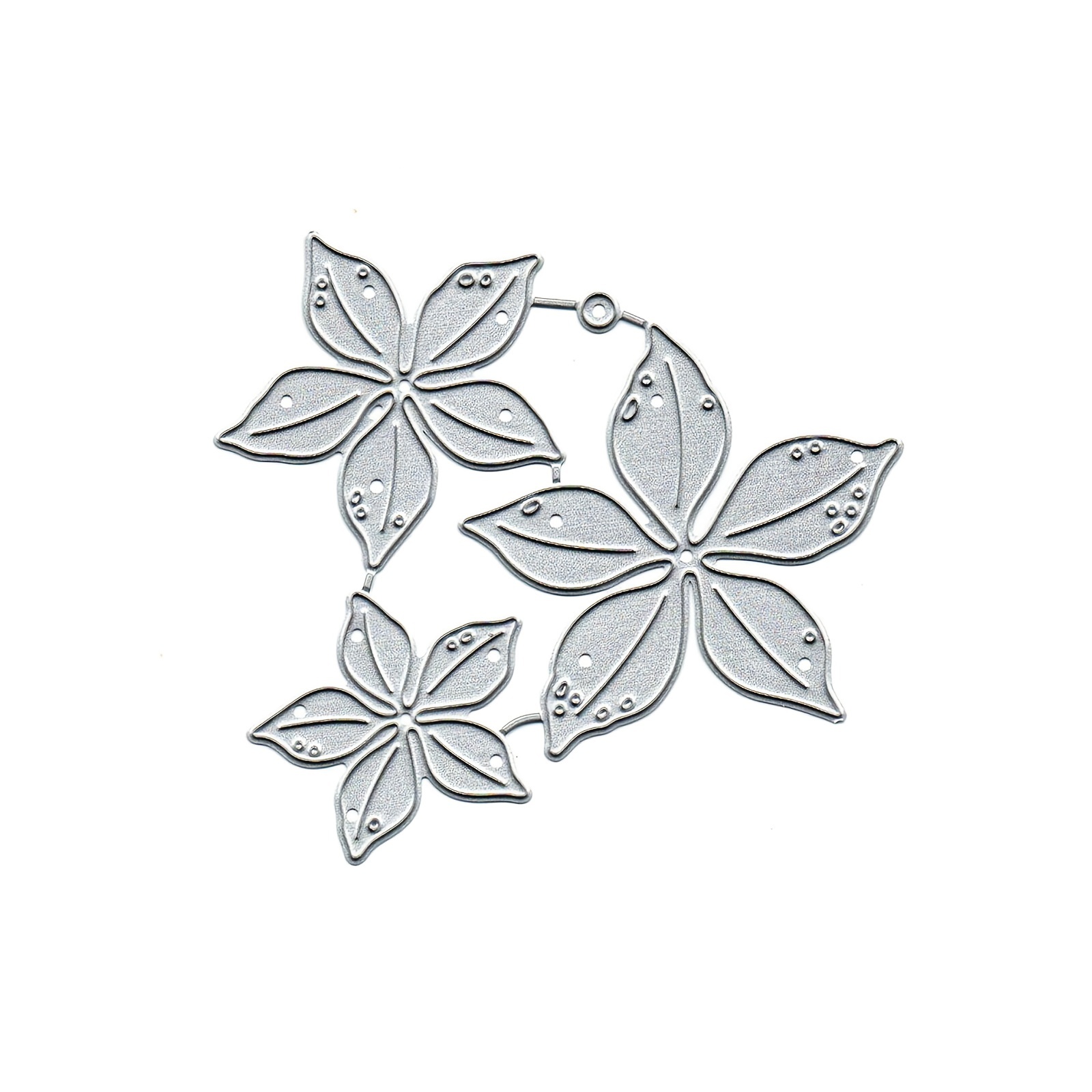 Image of 3pcs Metal Die Cuts, Spring Wedding Flower Christams Snowflake Cutting Dies Cut Stencils Diy Scrapbooking Decorative Embossing Paper Scrapbooking Card Making