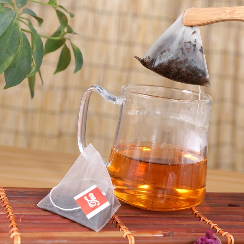 

100pcs White Filter Bag, Disposable Tea Filter Bag, Triangle Bag