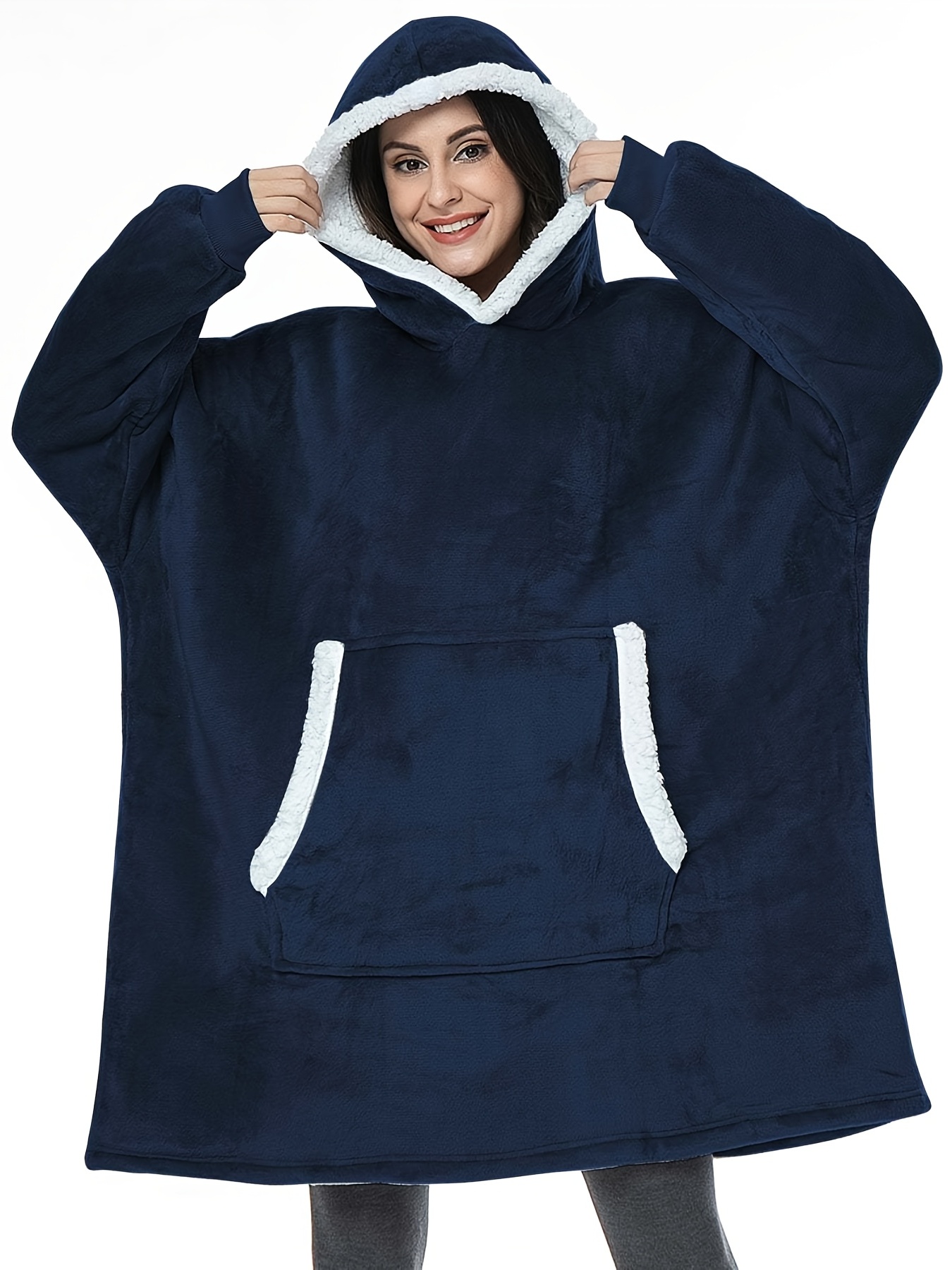 Oversized Wearable Blanket Hoodie Hooded Sweatshirt Blanket - Temu Canada