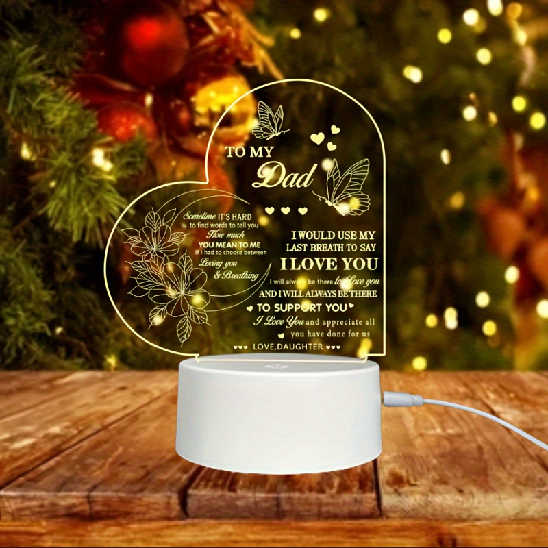 1pc Lampe de table de nuit pour enfants à LED acrylique 3D Love romantique  pour la maison Décoration de fête d'anniversaire Lampe de chevet de la Saint -Valentin - Temu France