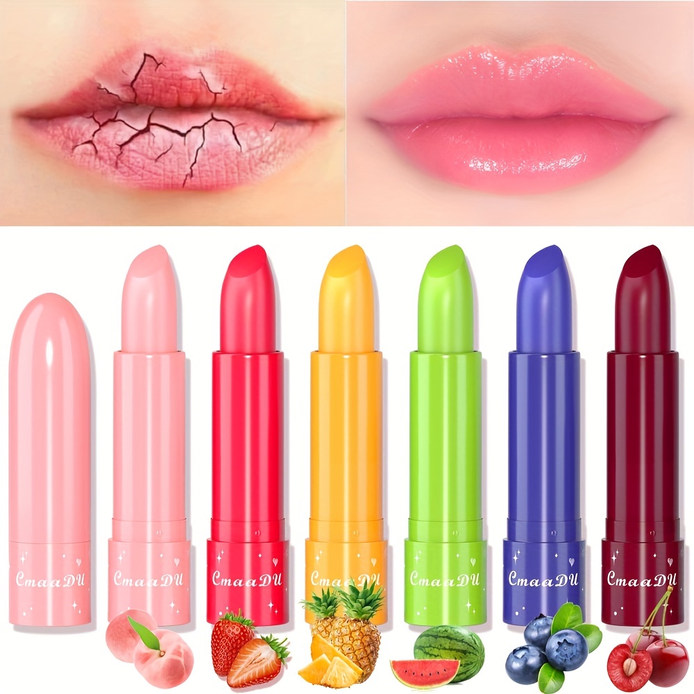 6-Color Long-Lasting Fruit-Flavored Lipstick with Moisturizing Benefits