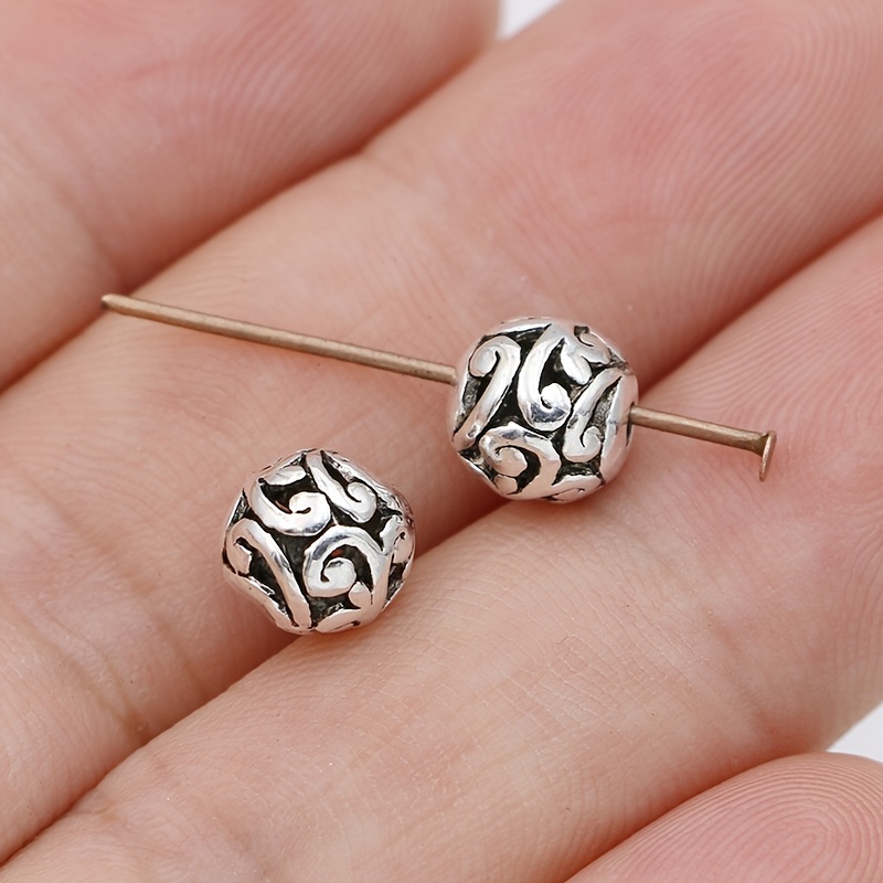 Silver plated hot sale spacer beads