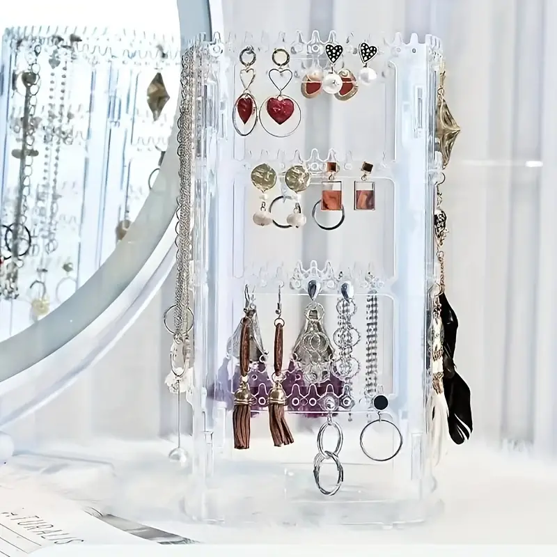 Clear Earring Storage Box Organizers Acrylic Jewelry Storage