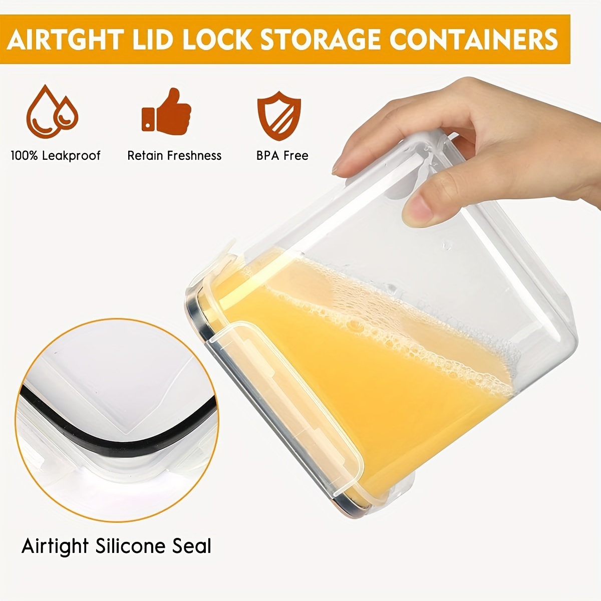 24 Pcs Airtight Food Storage Container W Lids for Flour, Sugar