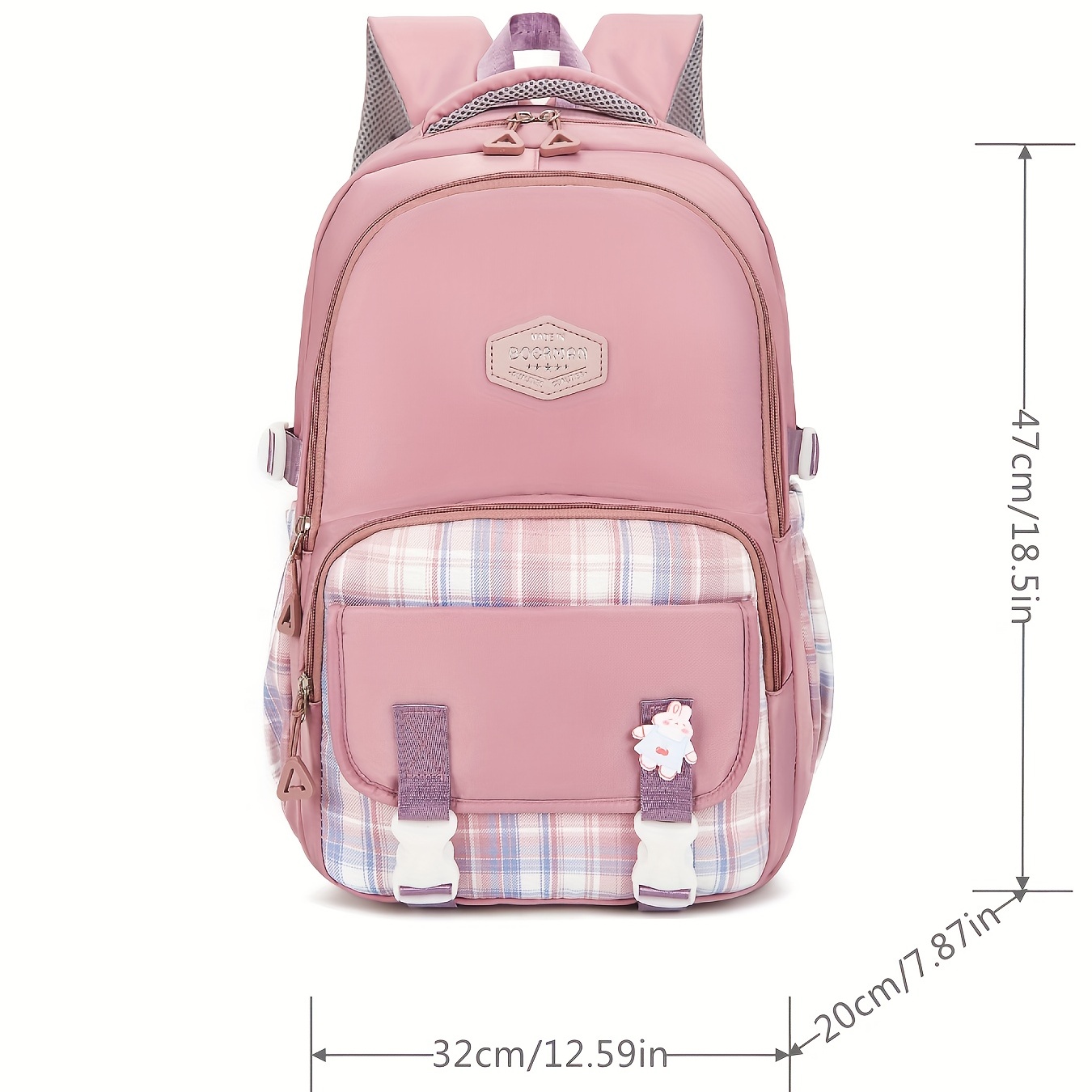 Simple Kawaii Color Contrast Large Capacity Preppy Backpack, Nylon  Lightweight School Campus Daypack, Fashion Travel Commuter Bag - Temu