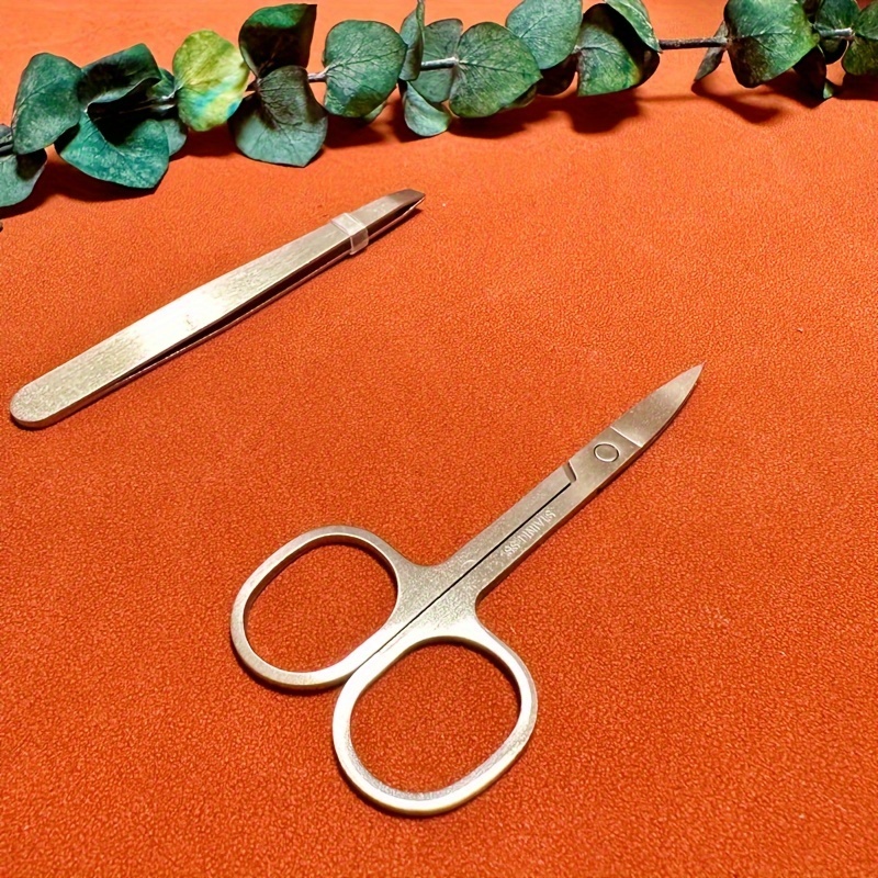 Precision Small Scissors with Leather Case - Ideal for Crafts, Beauty, and  Travel (2Pcs)