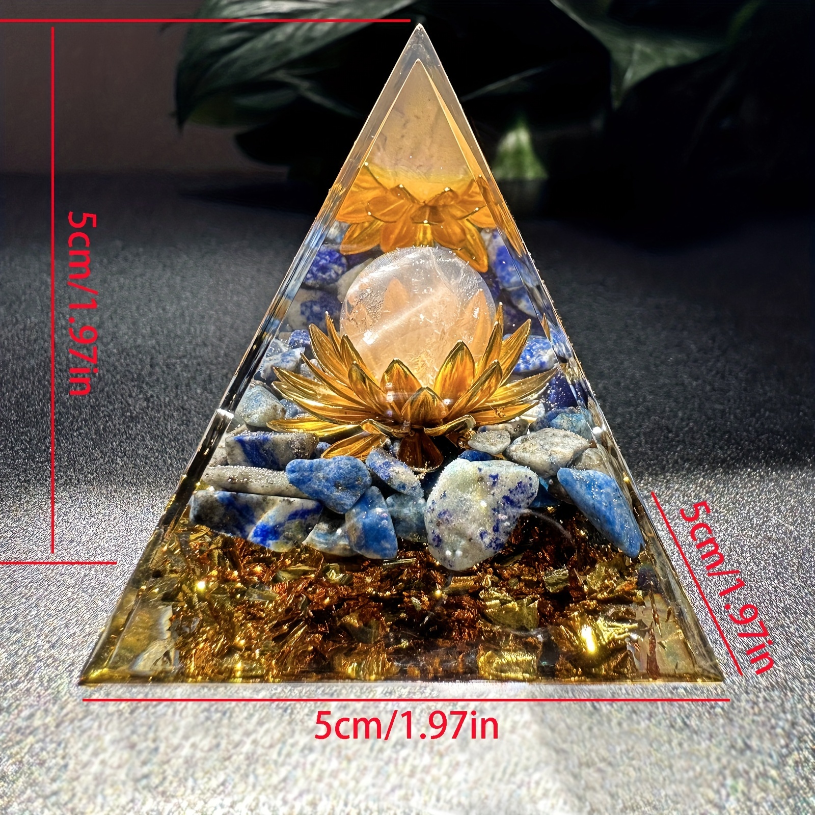 Gaeirt Piramide Energetica Positiva, Piramide di Cristallo 6cm per