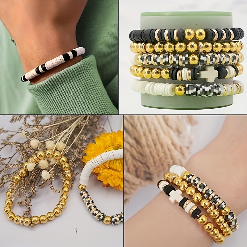 Clay Beads Bracelet Kit Friendship Bracelet Making Kit Girls - Temu United  Arab Emirates