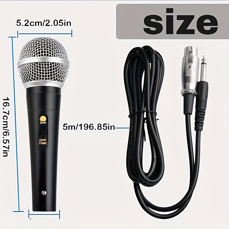 Microphone adapté aux haut-parleurs, machines à chanter karaoké, micro  cardioïde, micro vocal dynamique pour les