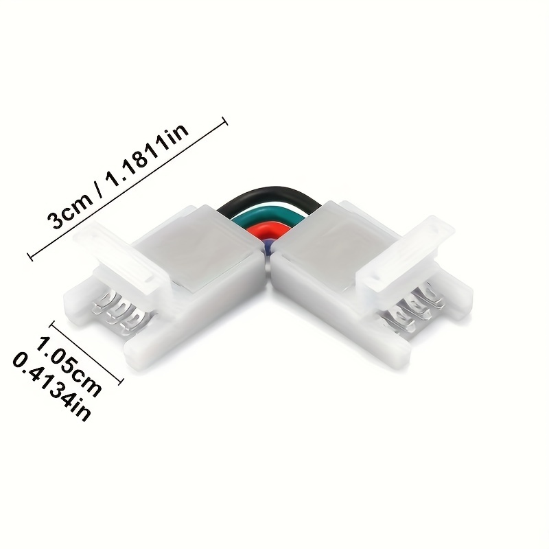 Conectores para tiras LED RGB unicolor smd 5050 3528, alargado