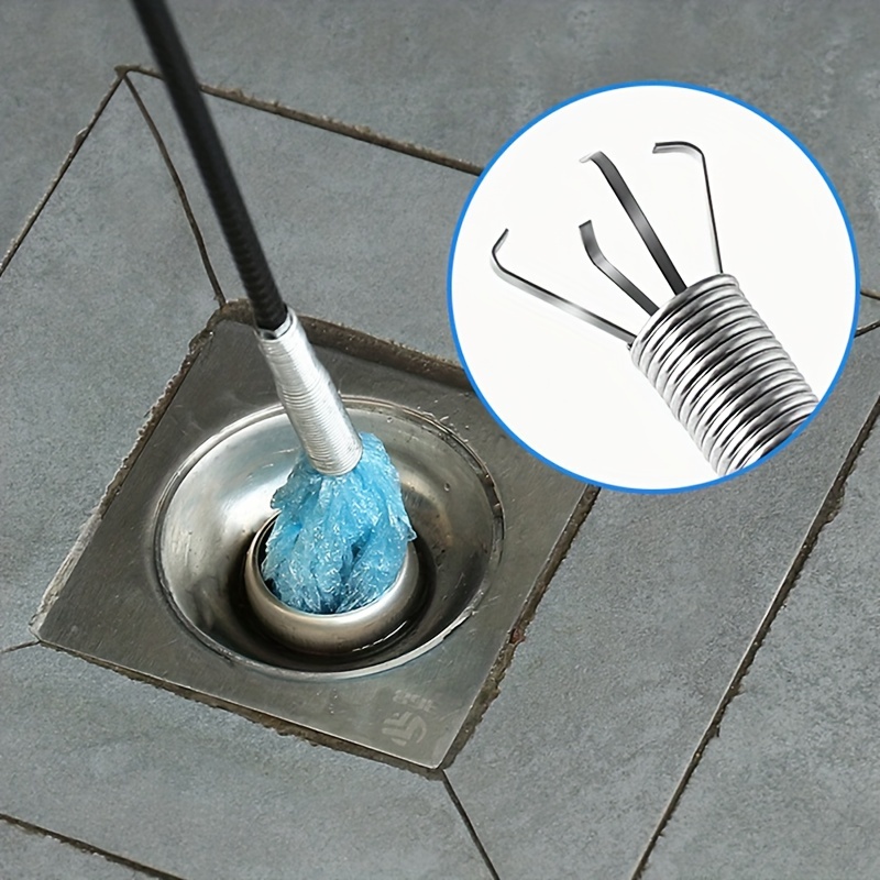 1pc 58.42cm/88.9cm/160.02cm Hair Drain Clog Remover Tool Claw Drain Cleaner Sticks For Hair Clog Removal - Drain Hair Remover Tool For Sewer, Toilet, Kitchen Sink, Bathroom Tub Sink Bathroom