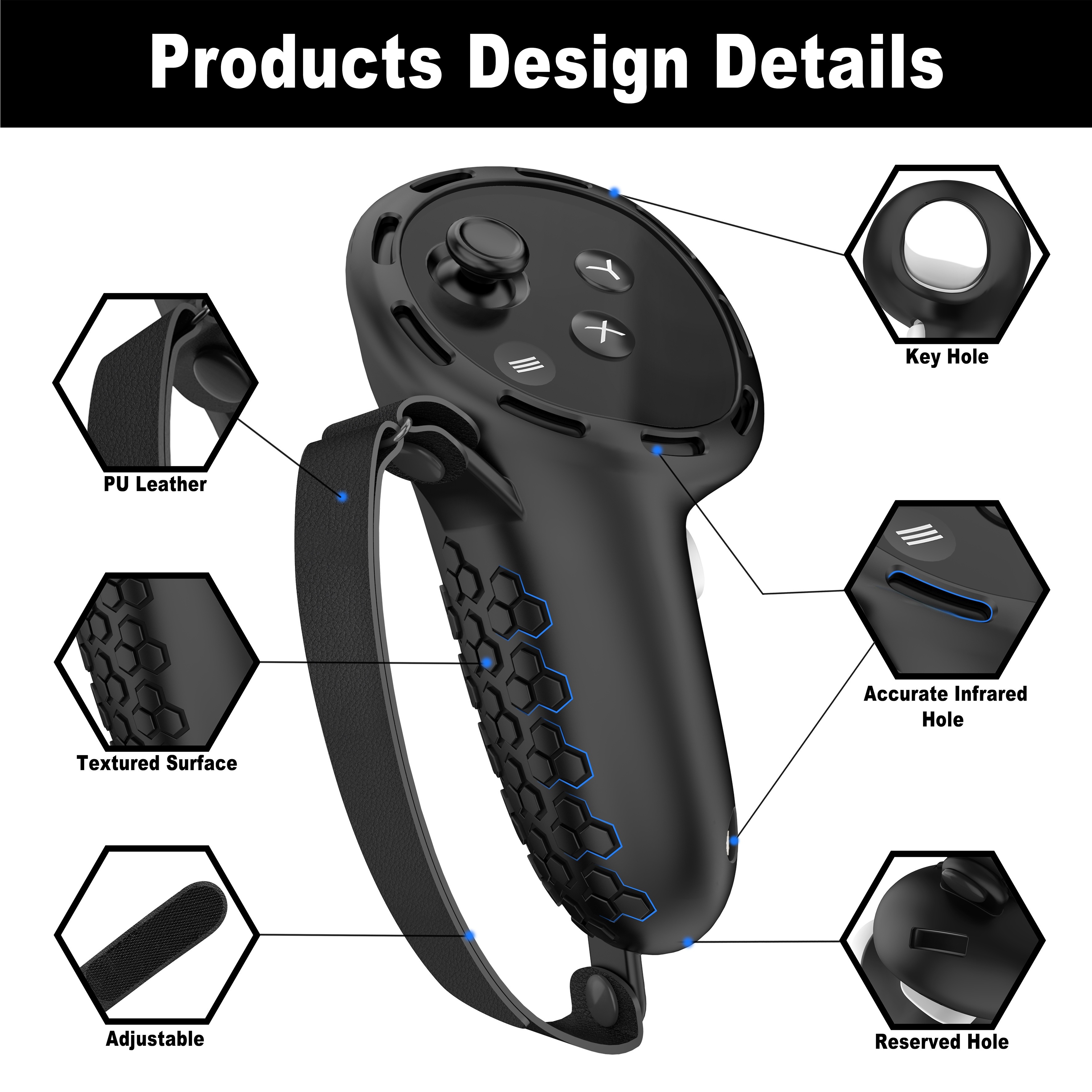 Controller Grips For Oculus Quest 3 Silicone Cover Protector - Temu Denmark