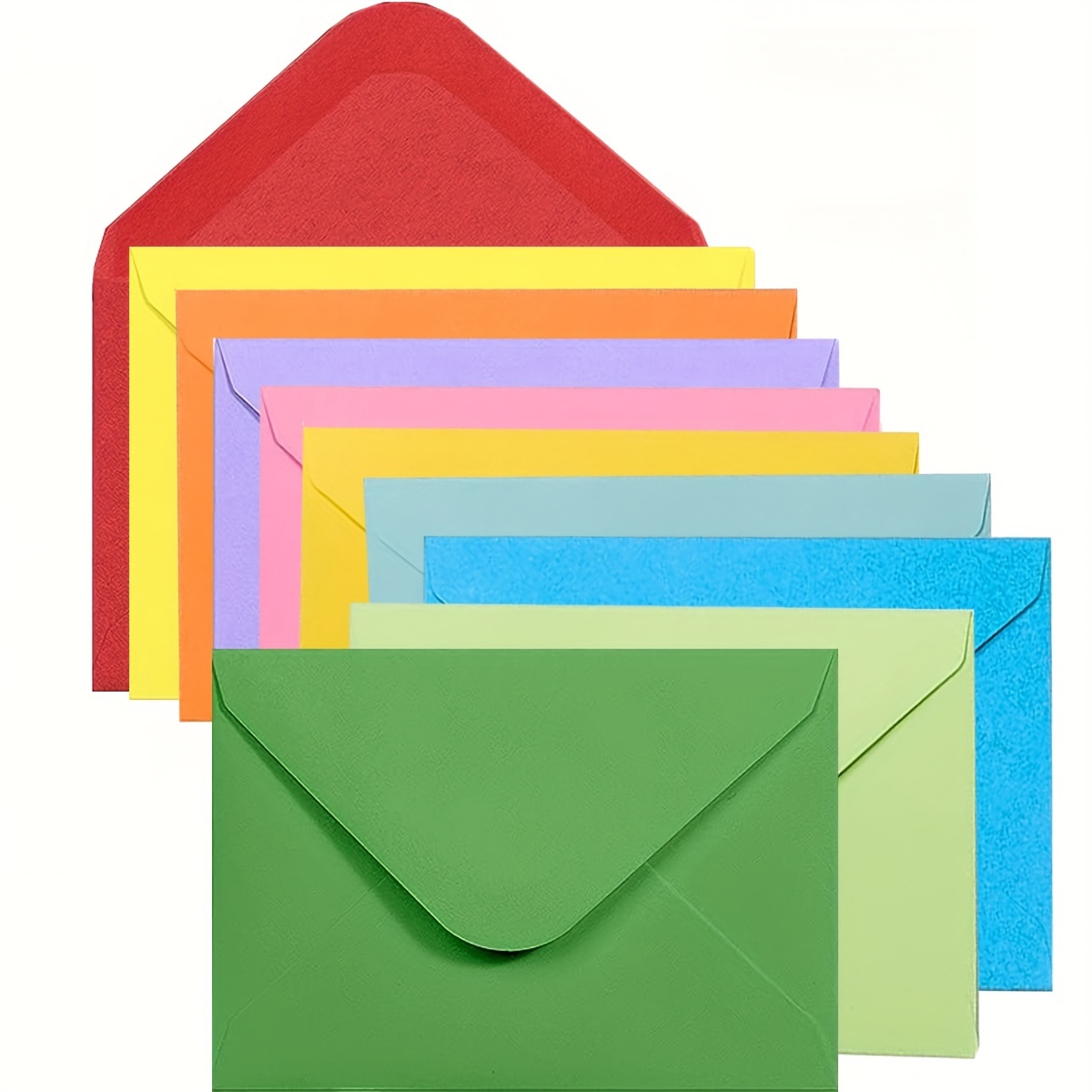 100 Pack Colored 4x6 Envelopes for Invitations, Birthday Cards, Wedding,  Photos, Self-Adhesive Peel-Off-and-Stick (A6, 7 Colors)