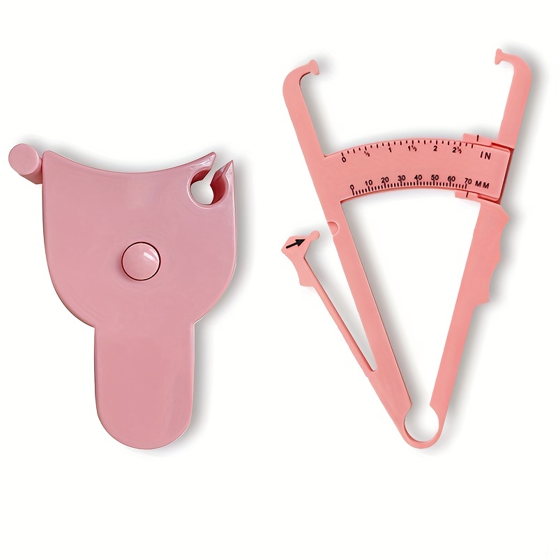 1pc Plastic Body Fat Caliper, Daily Pink Body Fat Tape Measure